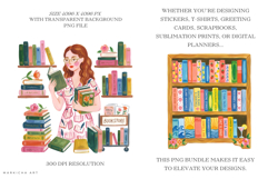 Summer Bookstore Clipart Product Image 2