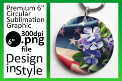 Trendy Round Design Sublimation Artwork , USA Flag Product Image 1