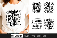 Make Your Own Magic Girl Inspirational SVG PNG Product Image 1