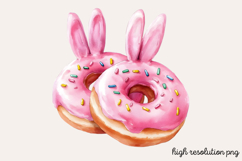Pastel Pink Easter Watercolor Clipart Bundle PNG Product Image 11