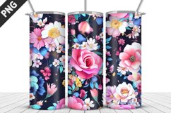 Flowers Tumbler Wrap | Sublimation Design | Tumble PNG Product Image 6