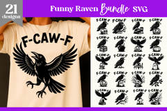 Funny Raven SVG Bundle | F-Caw-F Crow Halloween Sublimation Product Image 1