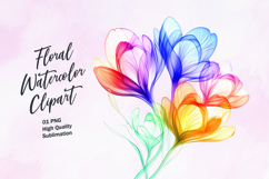 Watercolor floral clipart sublimation Product Image 1