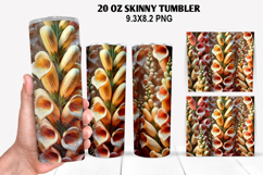 3D Flower Skinny Tumbler 20oz Wrap Design,Flowers Tumble PNG Product Image 1