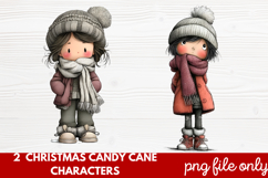 Christmas Candy Cane Characters Clipart Product Image 1