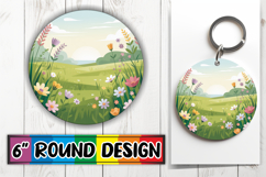 Heartfelt Circle Keychain Sublimation, Spring Product Image 1