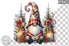 Christmas Gnome Sublimation - Clipart PNG Design Product Image 1