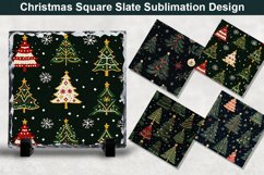 Christmas Tree Square Sublimation Slate Designs Product Image 1