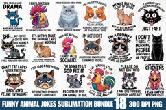 Funny animal Jokes Sublimation Bundle PNG Product Image 1