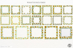 Sunflowers Doodle Frames Clipart Product Image 4