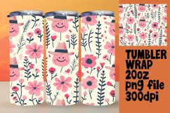 Cheerful Smile Pattern Tumbler Wrap Sublimation 20oz Product Image 1