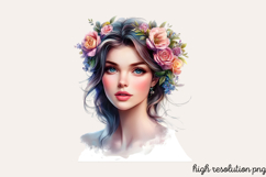 Vintage Retro Girls Clipart PNG Product Image 1