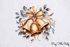 Gold and Black Christmas Clipart PNG Product Image 1