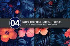 Dark Tropical Digital Paper Product Image 1