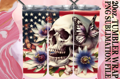 Sweet adventures 20oz tumbler wrap, Skull USA Product Image 1