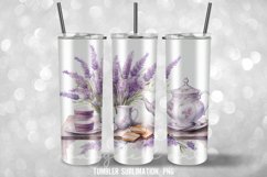 Afternoon Tea Shabby Chic Tumbler Wrap Sublimation Designs Product Image 4