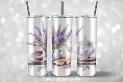 Afternoon Tea Shabby Chic Tumbler Wrap Sublimation Designs Product Image 4