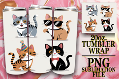 PRESENT OF HAPPINESS 20oz TUMBLER WRAP, Funny Cat Product Image 1