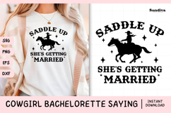 Cowgirl Bachelorette Party Saying SVG | Saddle Up Product Image 1
