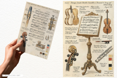 Ephemera Music Sheet Junk Journal Pages Product Image 3