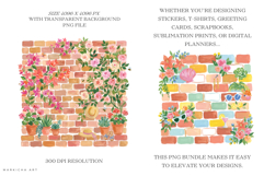 Summer Brick Wall Clipart Product Image 2