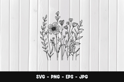 Meadow Bouquet SVG PNG Product Image 1