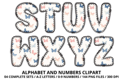Bellerina Alphabet PNG Cute Ballet Letters Numbers 300 DPI Product Image 4