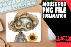 Halloween Mouse Pad: Watercolor Scarecrow PNG Product Image 1
