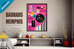 Abstract geometric Bauhaus, Memphis 02. 10 Posters. Product Image 4