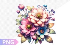 Flowers Sublimation - Clipart PNG Design Product Image 1