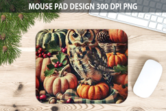 Owl Mouse pad Sublimation - Thanksgiving PNG Design Product Image 1