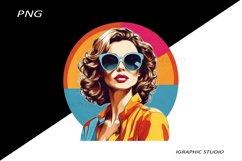 Retro Comic Style Pop Art Girls Clipart Png Product Image 1