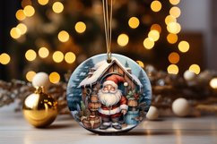 Blank Circle Christmas Ornament Mockup | Sublimation Mockup Product Image 2