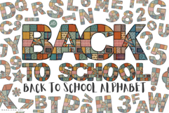 Patchwork Back To School Alphabet Clipart Product Image 1