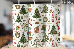 Christmas Tree Tumbler Wrap -High Quality 300 Dpi Product Image 1