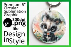 Floral and Animal Round Design Wrap Designs PNG Product Image 1