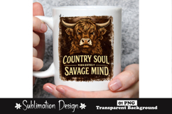 Highland Cow Country Soul Savage Mind Product Image 1