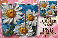 Blooming Flower Sublimation for Tumblers - Oil Paint Product Image 1