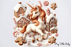 Christmas Unicorns Clipart PNG Product Image 1