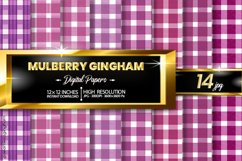 Mulberry Gingham Digital Papers 14 Variations Product Image 1