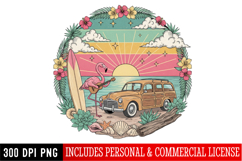 Summer PNG,Beach Vacation PNGs, Boho &amp; Tropical Shirt Design