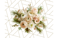 Whimsy Winter Florals Clipart PNG, Christmas Png Clipart Product Image 4