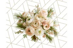 Whimsy Winter Florals Clipart PNG, Christmas Png Clipart Product Image 4
