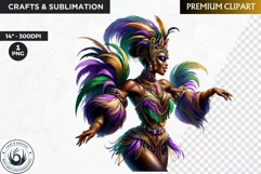 Afro woman Mardi Gras Carnival,Black girl sublimation design Product Image 1