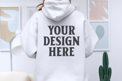 Ash Gildan 18500 Hoodie Mockup, Unisex Sweatshirt Mockup Product Image 1