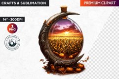 Autumn clipart Bottle Clipart, Fall scene,Thanksgiving png Product Image 1