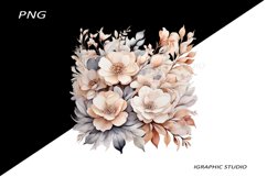 Watercolor Pastel Flowers Clipart, Wedding Flowers Clipart Product Image 1