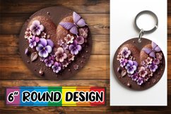 Sublimation Car Coaster Magic, 3D Heart Product Image 1