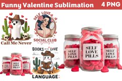 Funny Valentine Sublimation Clipart PNG Product Image 1