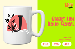 Desert Lily Boho Floral Monogram Product Image 1